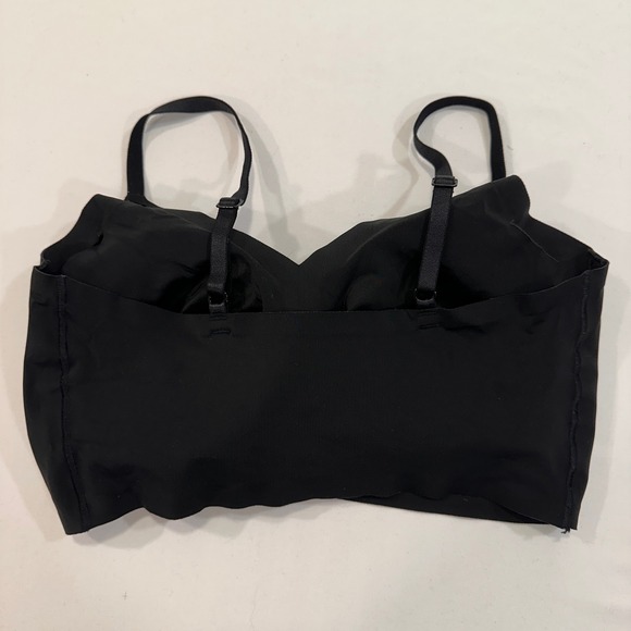True & Co True Body Lift V-Neck Bralette Women S Full Cup Black Wireless - Picture 3 of 5
